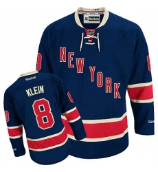 Men's Reebok New York Rangers #8 Kevin Klein Authentic Navy Blue Third NHL Jersey