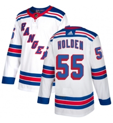 Men's Adidas New York Rangers #55 Nick Holden Authentic White Away NHL Jersey