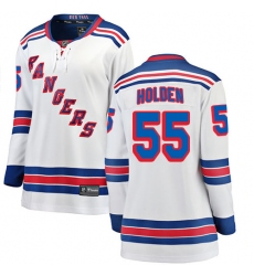 Women's New York Rangers #55 Nick Holden Fanatics Branded White Away Breakaway NHL Jersey