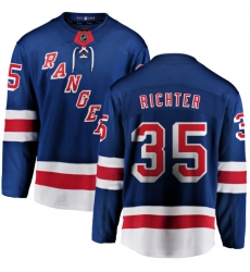 Men's New York Rangers #35 Mike Richter Fanatics Branded Royal Blue Home Breakaway NHL Jersey