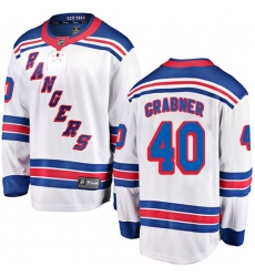 Youth New York Rangers #40 Michael Grabner Fanatics Branded White Away Breakaway NHL Jersey