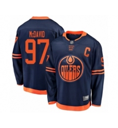 Youth Edmonton Oilers #97 Connor McDavid Authentic Navy Blue Alternate Fanatics Branded Breakaway Hockey Jersey