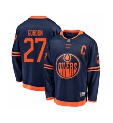 Youth Edmonton Oilers #27 Boyd Gordon Authentic Navy Blue Alternate Fanatics Branded Breakaway Hockey Jersey