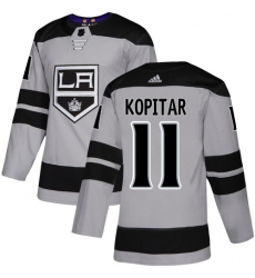 Youth Adidas Los Angeles Kings #11 Anze Kopitar Authentic Gray Alternate NHL Jersey