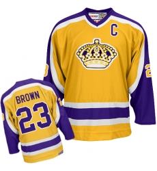 Men's Reebok Los Angeles Kings #23 Dustin Brown Premier Gold NHL Jersey