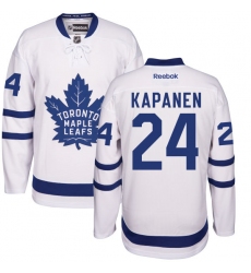 Youth Reebok Toronto Maple Leafs #24 Kasperi Kapanen Authentic White Away NHL Jersey