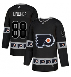 Men's Adidas Philadelphia Flyers #88 Eric Lindros Authentic Black Team Logo Fashion NHL Jersey
