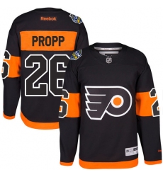Youth Reebok Philadelphia Flyers #26 Brian Propp Authentic Black 2017 Stadium Series NHL Jersey