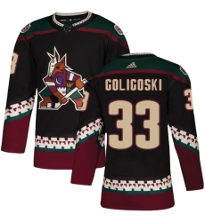 Youth Adidas Arizona Coyotes #33 Alex Goligoski Premier Black Alternate NHL Jersey