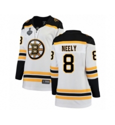 Women's Boston Bruins #8 Cam Neely Authentic White Away Fanatics Branded Breakaway 2019 Stanley Cup Final Bound Hockey Jersey
