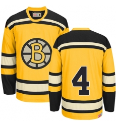 Men's CCM Boston Bruins #4 Bobby Orr Premier Gold Throwback NHL Jersey