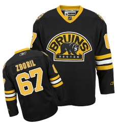 Men's Reebok Boston Bruins #67 Jakub Zboril Premier Black Third NHL Jersey