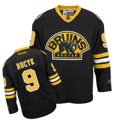 Youth Reebok Boston Bruins #9 Johnny Bucyk Premier Black Third NHL Jersey