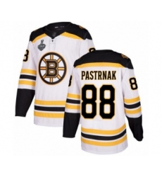Men's Boston Bruins #88 David Pastrnak Authentic White Away 2019 Stanley Cup Final Bound Hockey Jersey