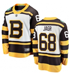Men's Boston Bruins #68 Jaromir Jagr White 2019 Winter Classic Fanatics Branded Breakaway NHL Jersey