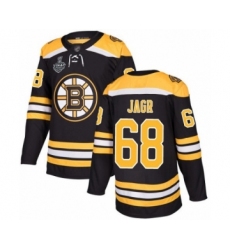Youth Boston Bruins #68 Jaromir Jagr Authentic Black Home 2019 Stanley Cup Final Bound Hockey Jersey
