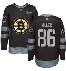 Men's Adidas Boston Bruins #86 Kevan Miller Premier Black 1917-2017 100th Anniversary NHL Jersey