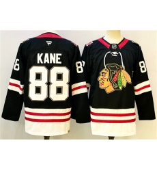 Men's Chicago Blackhawks #88 Patrick Kane Black Stitched Hockey Jersey