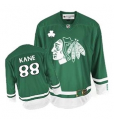 Men's Reebok Chicago Blackhawks #88 Patrick Kane Premier Green St Patty's Day NHL Jersey