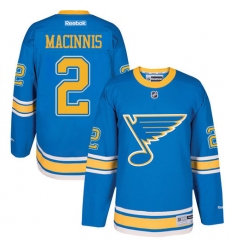 Men's Reebok St. Louis Blues #2 Al Macinnis Authentic Blue 2017 Winter Classic NHL Jersey