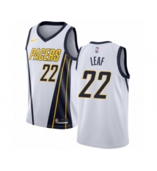 Women's Nike Indiana Pacers #22 T. J. Leaf White Swingman Jersey - Earned Edition