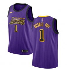 Youth Nike Los Angeles Lakers #1 Kentavious Caldwell-Pope Swingman Purple NBA Jersey - City Edition