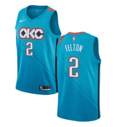 Youth Nike Oklahoma City Thunder #2 Raymond Felton Swingman Turquoise NBA Jersey - City Edition