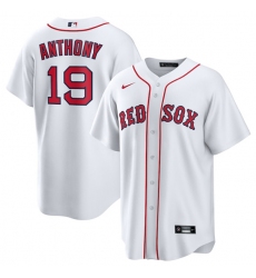 Men's Boston Red Sox #19 Roman Anthony White Cool Base Stitched Baseball Jersey