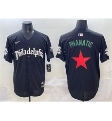 Men's Philadelphia Phillies Black Gothic Phanatic Vapor Limited Stitched Jersey