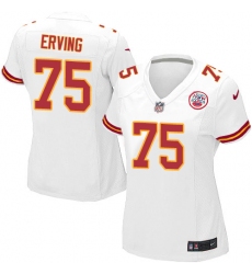 Women's Nike Kansas City Chiefs #75 Cameron Erving Game White NFL Jersey