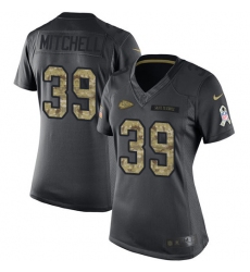 Women's Nike Kansas City Chiefs #39 Terrance Mitchell Limited Black 2016 Salute to Service NFL Jersey