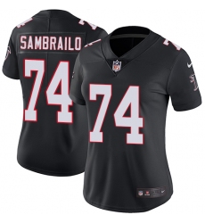 Women's Nike Atlanta Falcons #74 Ty Sambrailo Black Alternate Vapor Untouchable Elite Player NFL Jersey