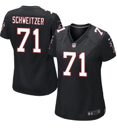 Women's Nike Atlanta Falcons #71 Wes Schweitzer Game Black Alternate NFL Jersey