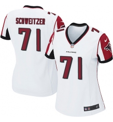 Women's Nike Atlanta Falcons #71 Wes Schweitzer Game White NFL Jersey