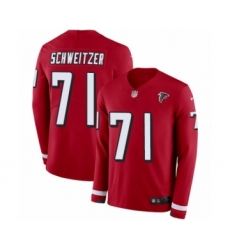 Youth Nike Atlanta Falcons #71 Wes Schweitzer Limited Red Therma Long Sleeve NFL Jersey