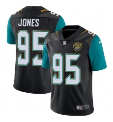 Youth Nike Jacksonville Jaguars #95 Abry Jones Black Alternate Vapor Untouchable Limited Player NFL Jersey