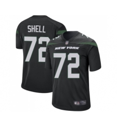 Men's New York Jets #72 Brandon Shell Game Black Alternate Football Jersey