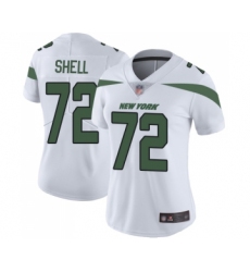 Women's New York Jets #72 Brandon Shell White Vapor Untouchable Limited Player Football Jersey
