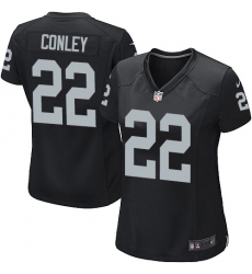 Women's Nike Oakland Raiders #22 Gareon Conley Game Black Team Color NFL Jersey