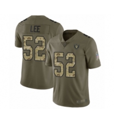 Men's Oakland Raiders #52 Marquel Lee Limited Olive Camo 2017 Salute to Service Football Jersey