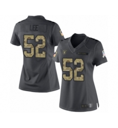 Women's Oakland Raiders #52 Marquel Lee Limited Black 2016 Salute to Service Football Jersey