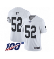 Youth Oakland Raiders #52 Marquel Lee White Vapor Untouchable Limited Player 100th Season Football Jersey
