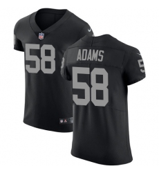 Men's Nike Oakland Raiders #58 Tyrell Adams Black Team Color Vapor Untouchable Elite Player NFL Jersey