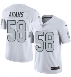 Men's Nike Oakland Raiders #58 Tyrell Adams Elite White Rush Vapor Untouchable NFL Jersey