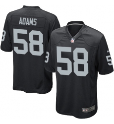 Men's Nike Oakland Raiders #58 Tyrell Adams Game Black Team Color NFL Jersey