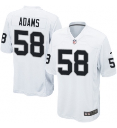 Men's Nike Oakland Raiders #58 Tyrell Adams Game White NFL Jersey