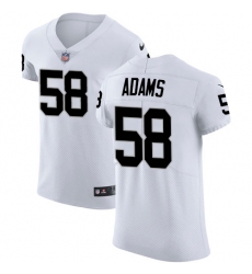 Men's Nike Oakland Raiders #58 Tyrell Adams White Vapor Untouchable Elite Player NFL Jersey
