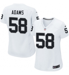 Women's Nike Oakland Raiders #58 Tyrell Adams Game White NFL Jersey