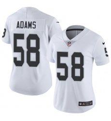 Women's Nike Oakland Raiders #58 Tyrell Adams White Vapor Untouchable Elite Player NFL Jersey