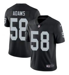 Youth Nike Oakland Raiders #58 Tyrell Adams Black Team Color Vapor Untouchable Elite Player NFL Jersey
